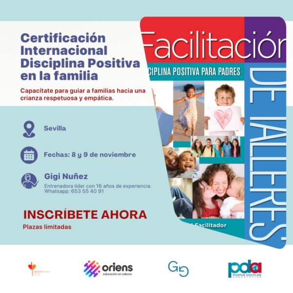 Certificación Internacional Disciplina positiva en la familia PRESENCIAL Sevilla