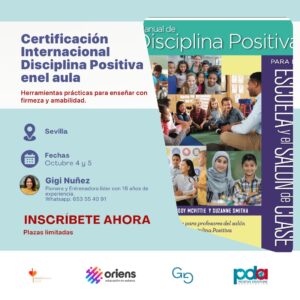 Certificación Internacional Disciplina positiva en el aula PRESENCIAL Sevilla